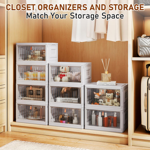 Wise Oannes bins with clear fronts and drawers for quick content identification