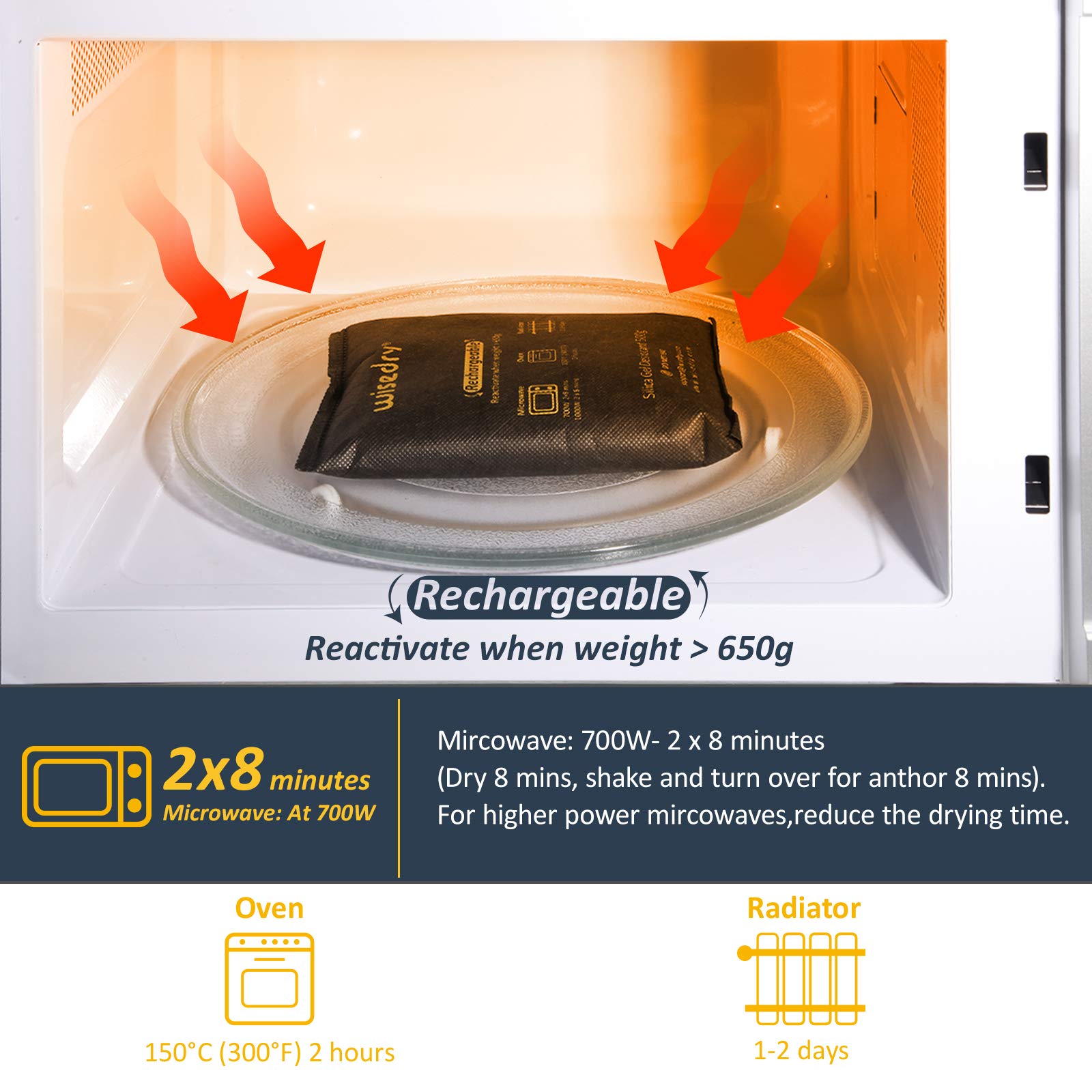 Wisedry car dehumidifier bag in use, reducing window fog on cold mornings
