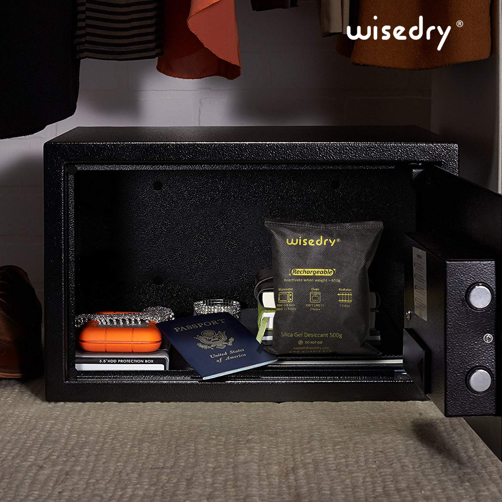 Compact 4x500g set fits in cupboards and garages