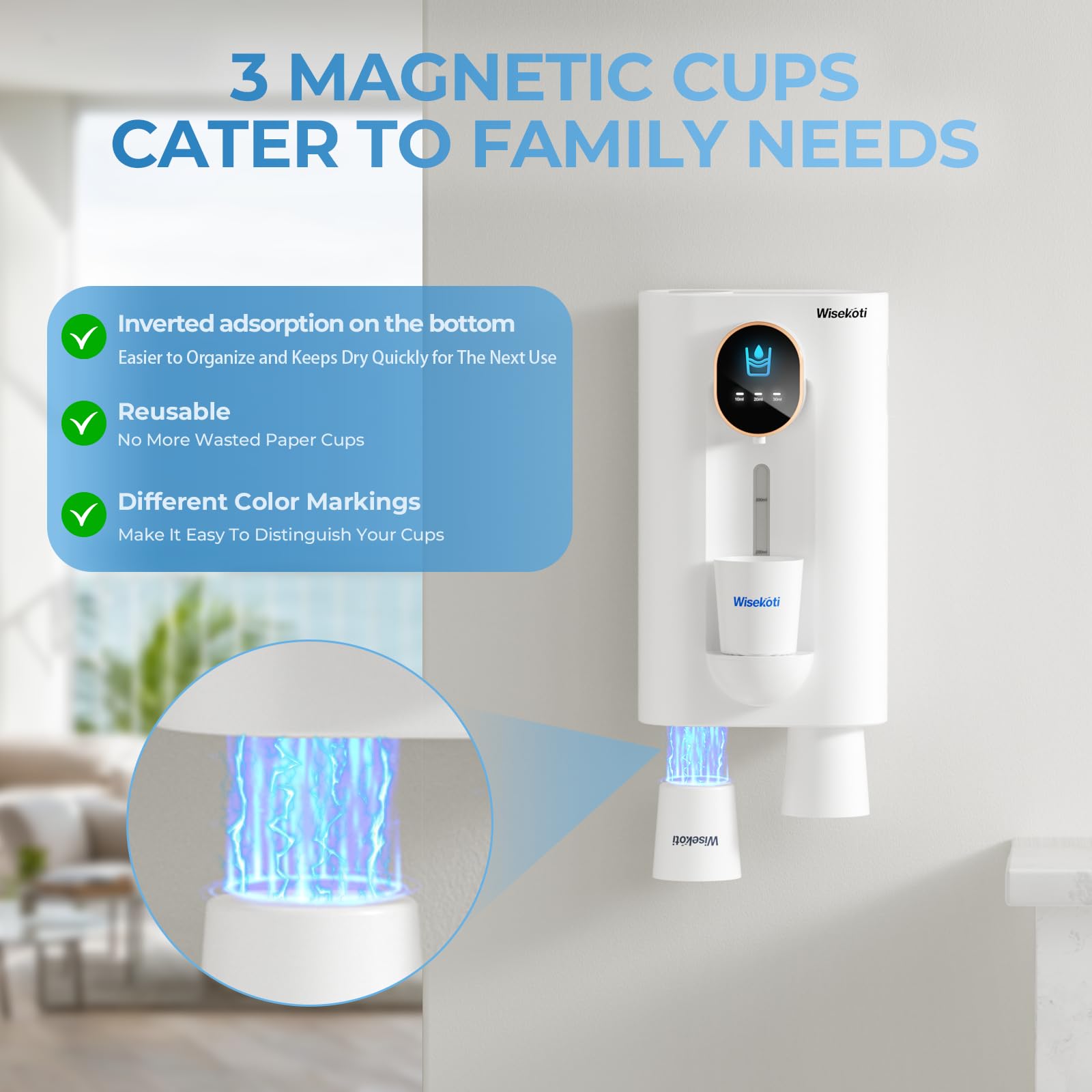 Wisekoti S7 transparent refill window lets you monitor mouthwash.