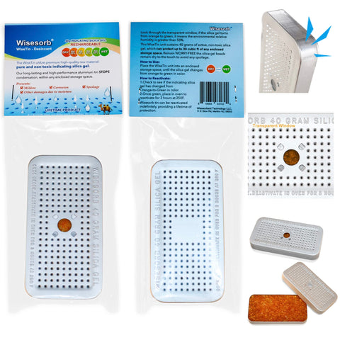 Durable aluminum desiccant container by Wisesorb designed for long-term use