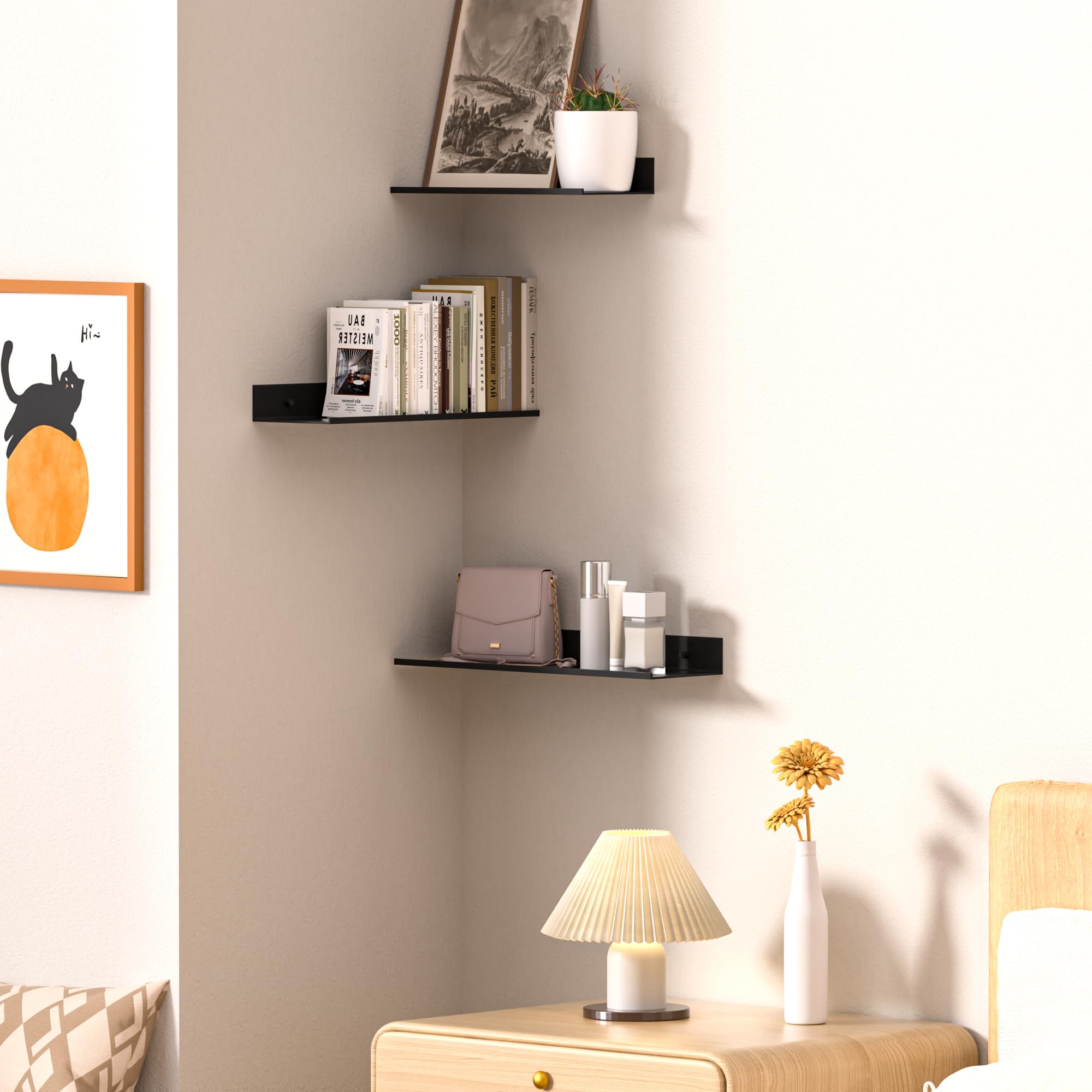 Wisfame wall display in living room showcasing photos and keepsakes