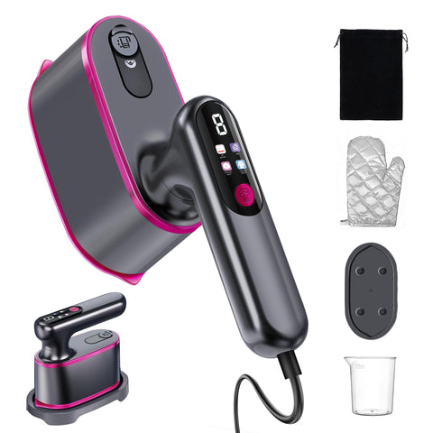 WISHBAY Travel Steamer front view showing compact travel-ready design.