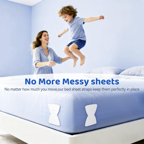 WISHBAY universal-fit grips sheets without damage to fabric.