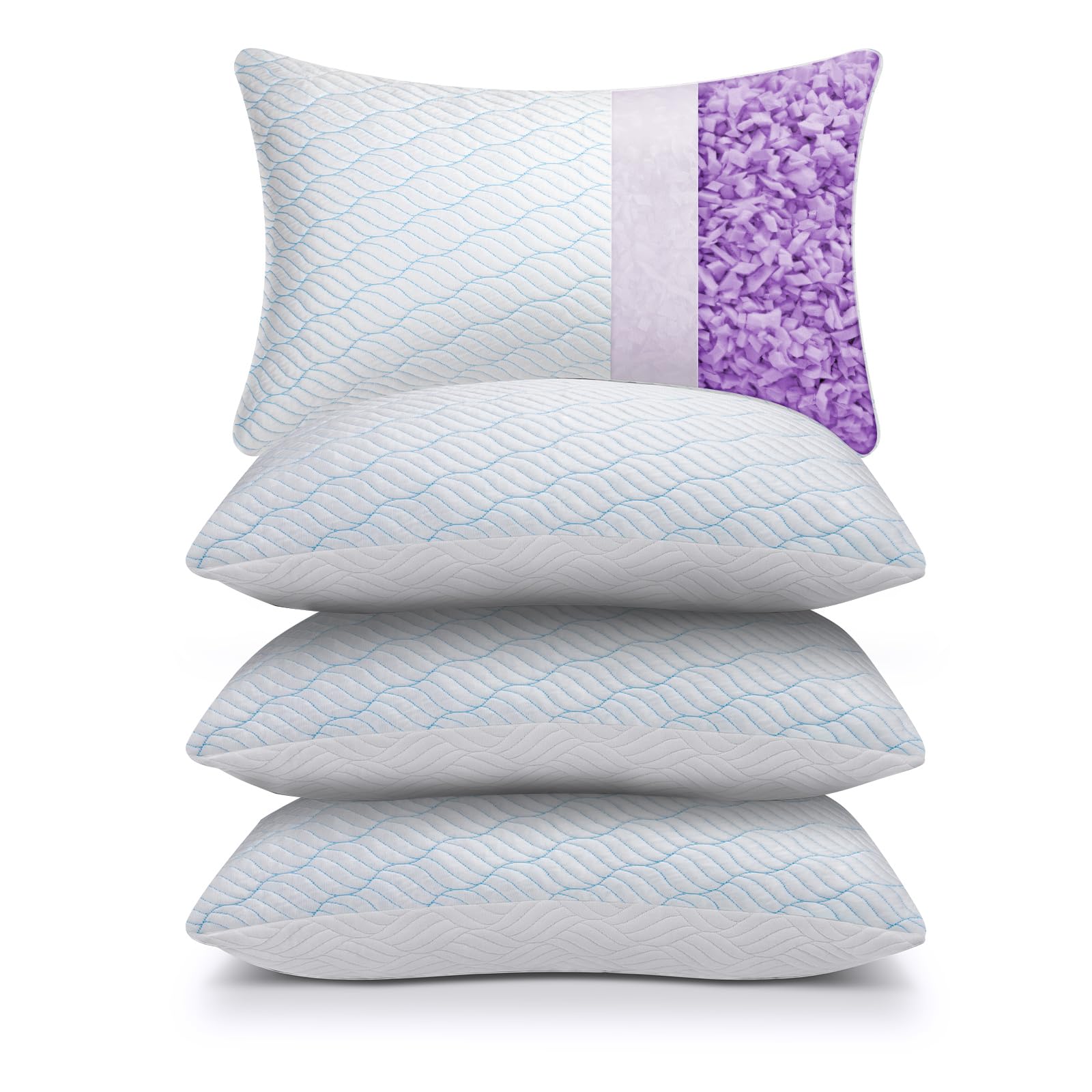 Wishsmile cooling pillows 4-pack provide cooler sleep with breathable design