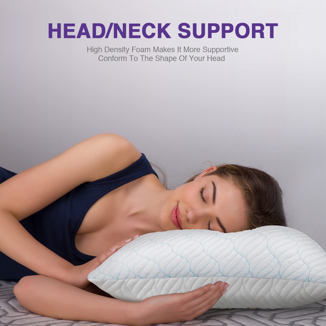 WISHSMILE memory foam neck support contours your head for better alignment