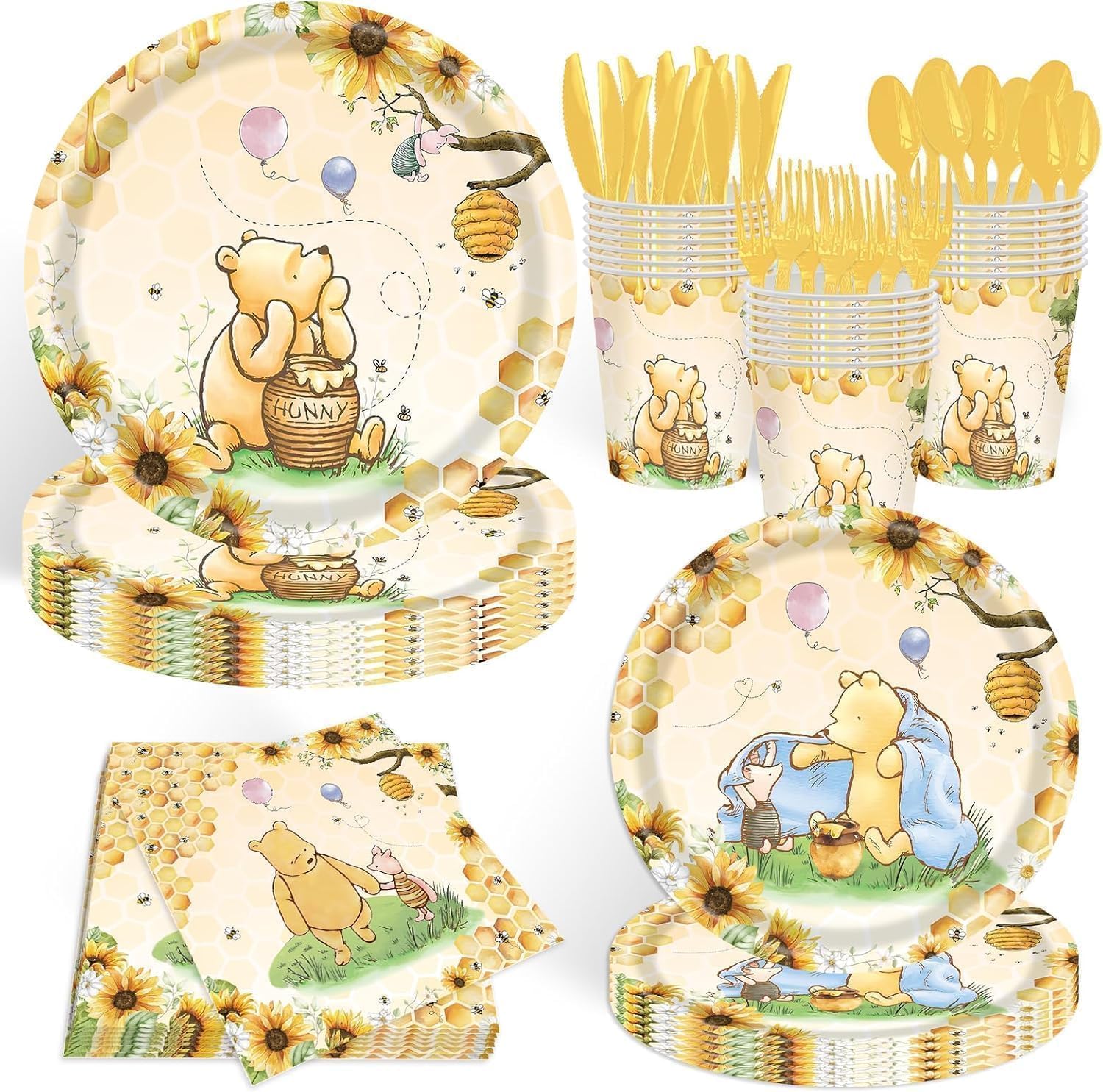 WISSLERMER bear party plates 9-inch for quick, stylish mealtime with guests