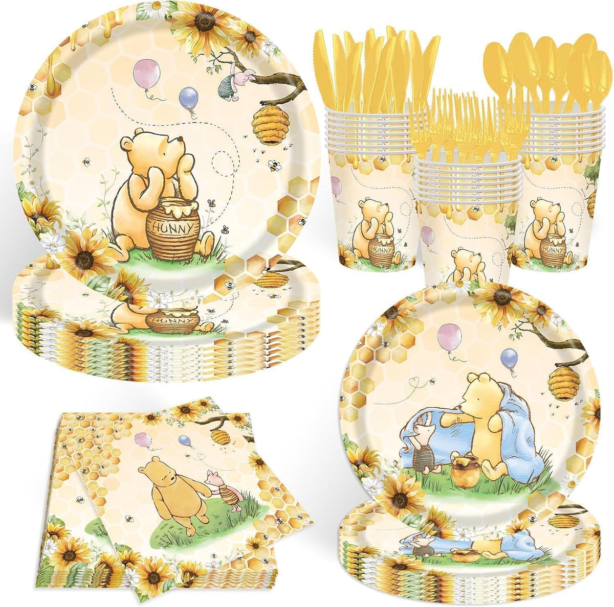 WISSLERMER bear party plates 9-inch for quick, stylish mealtime with guests