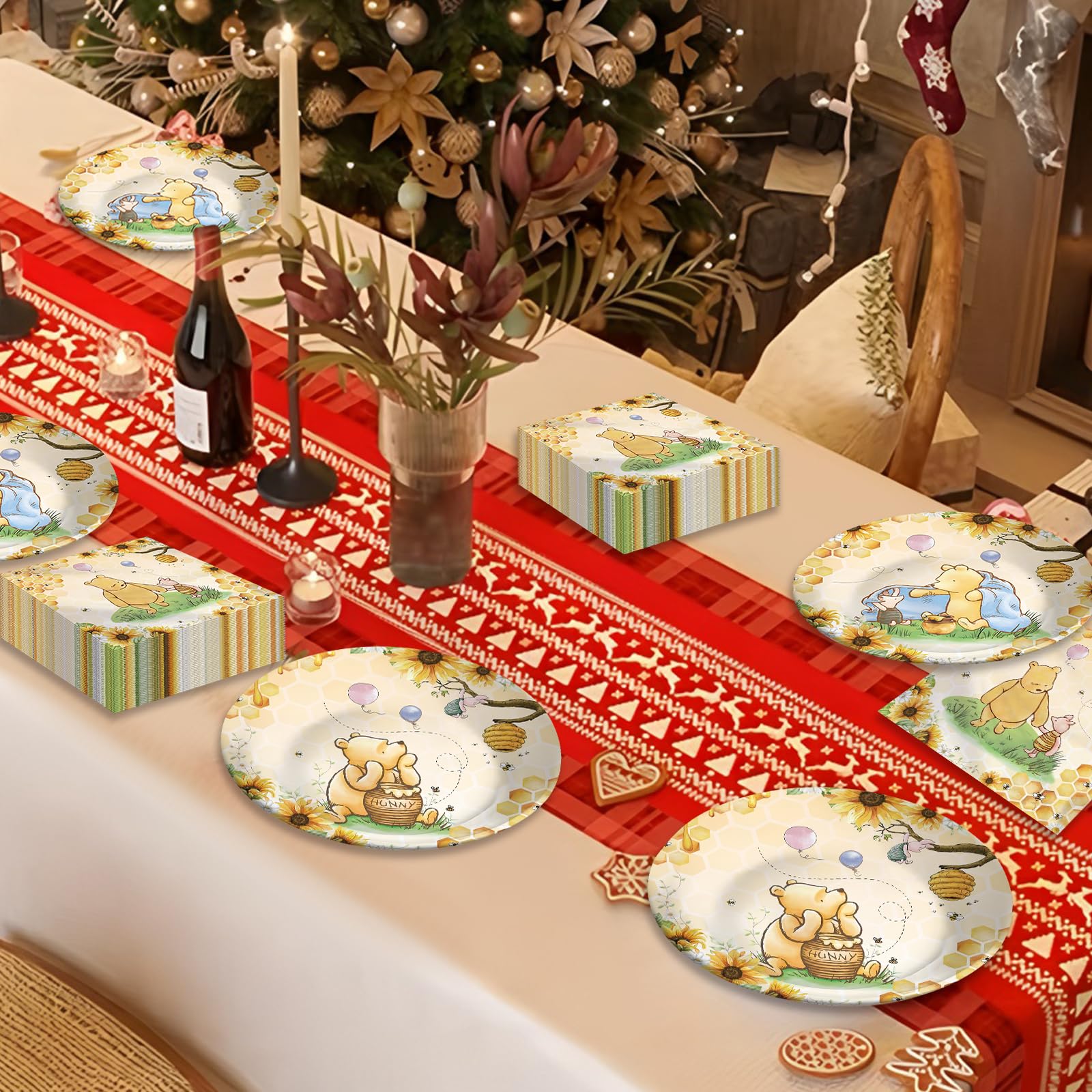 WISSLERMER bear-themed decor creates a warm, whimsical birthday or shower setting.