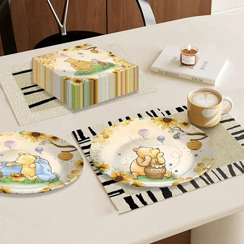 WISSLERMER coordinated bear design plates and napkins for a charming theme.