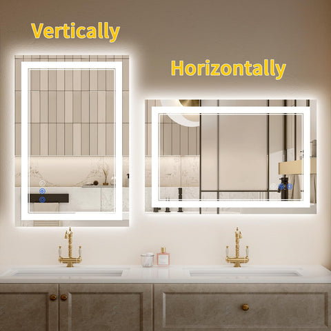 WISSMIELS backlit-front-lit design enhances bathroom aesthetics.