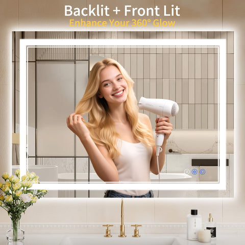 WISSMIELS anti-fog mirror maintains clear reflection after showers