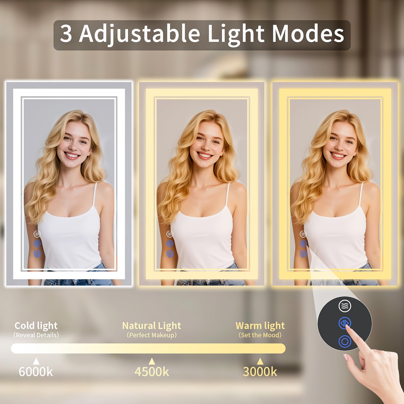 WISSMIELS tempered glass mirror is shatter-proof and durable