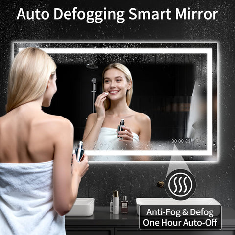 WISSMIELS defog auto-off memory keeps the mirror clear after showers.