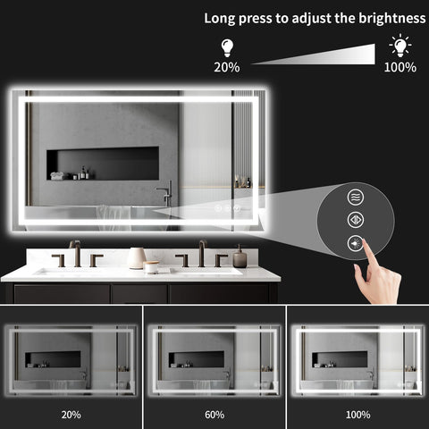 WISSMIELS front-view vanity mirror ideal for makeup and grooming tasks.