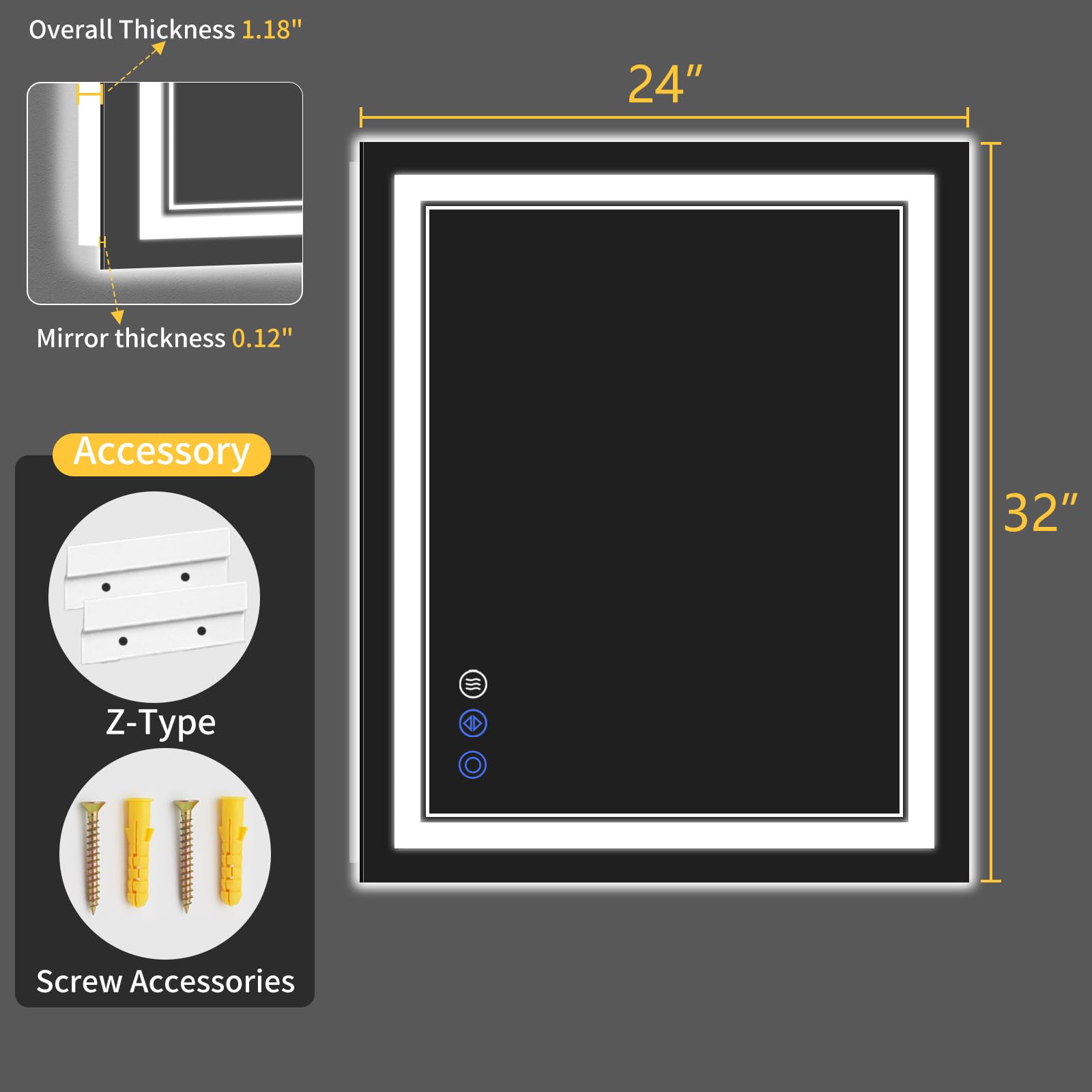 WISSMIELS sleek, modern design enhances bathroom aesthetics with bright, crisp lighting.