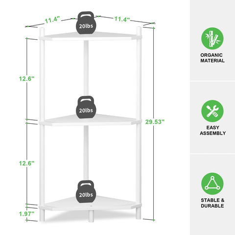 Wisuce corner shelf bathroom shower area for accessible bath supplies.
