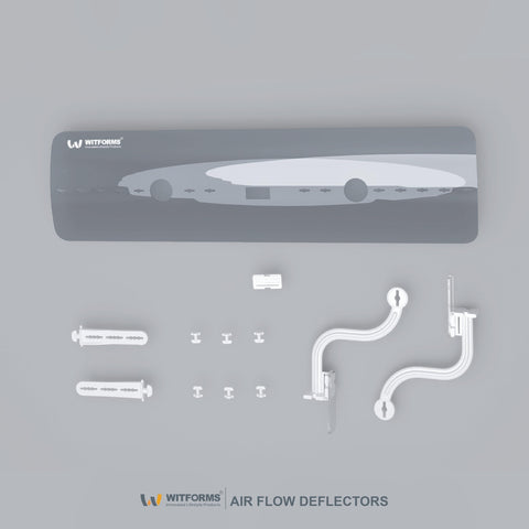 WITFORMS deflector includes screws for secure window mounting.