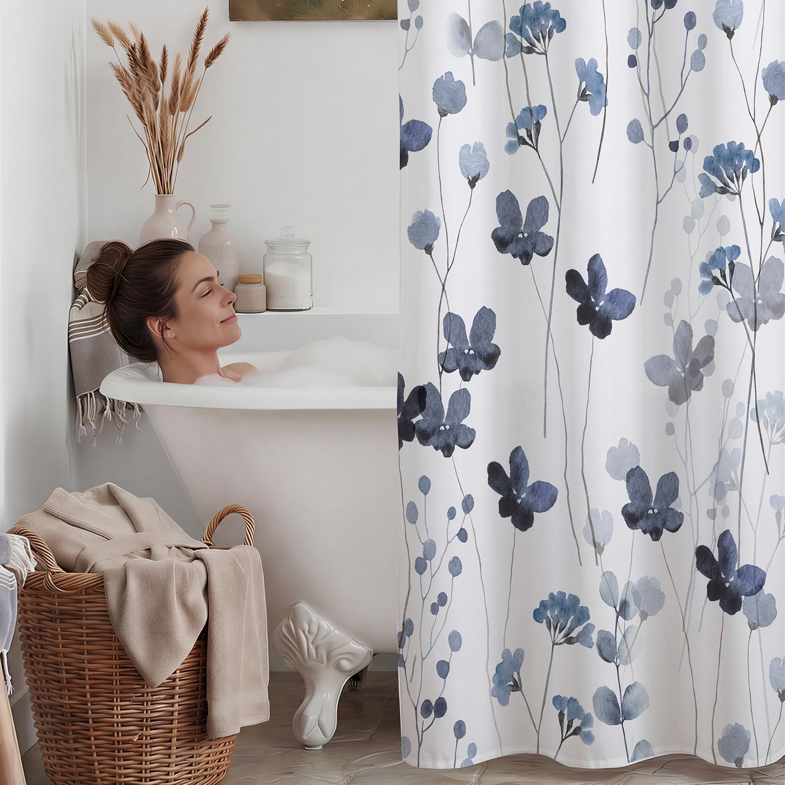 WITHLOC machine-washable curtain and liner simplify cleaning.