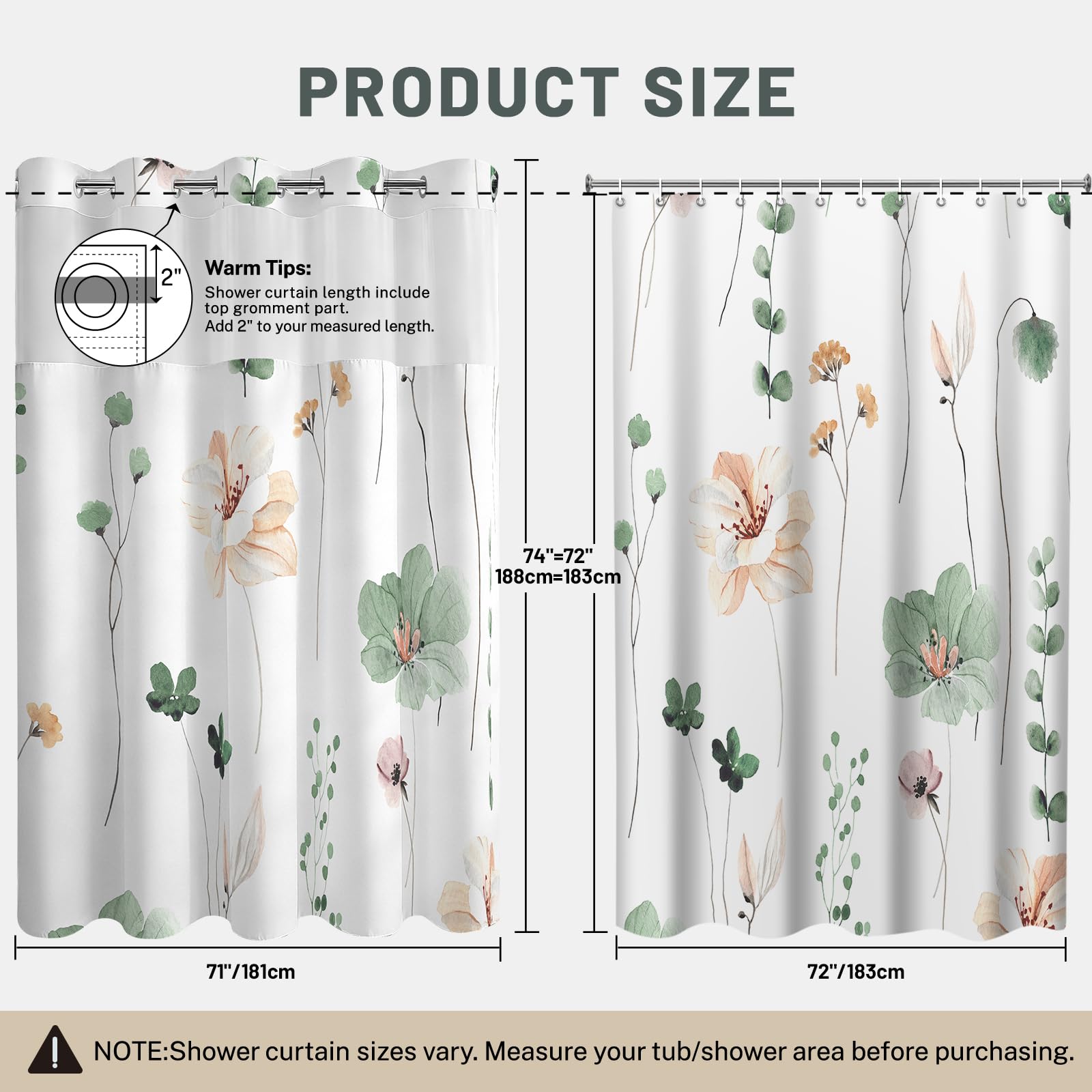 WITHLOC machine-washable curtain and liner for convenient care