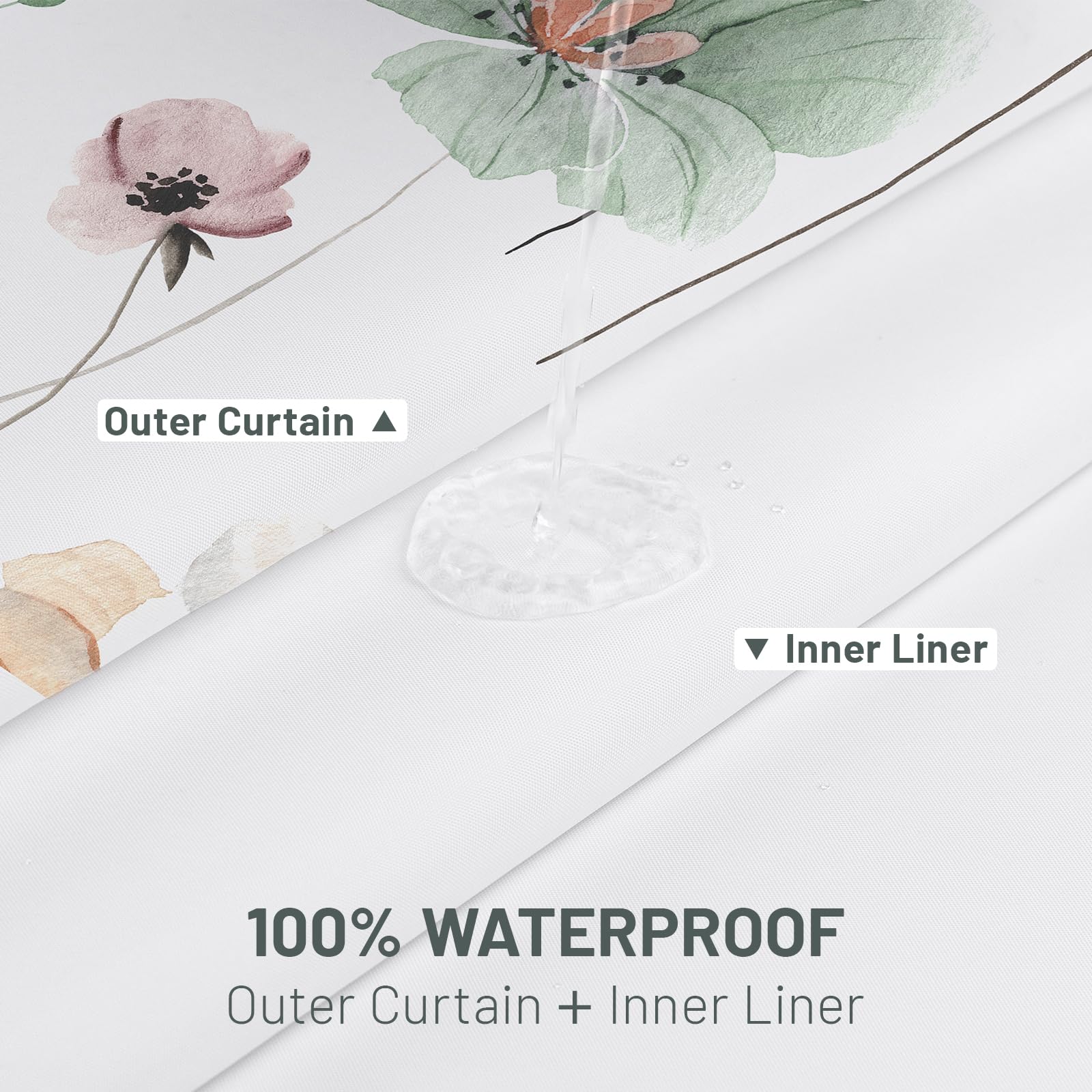 WITHLOC mesh window on liner lets light into the shower