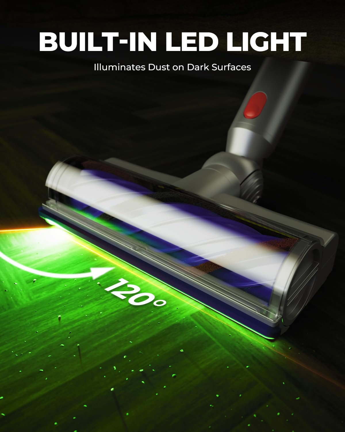 Quick release design allows fast maintenance and brush changes