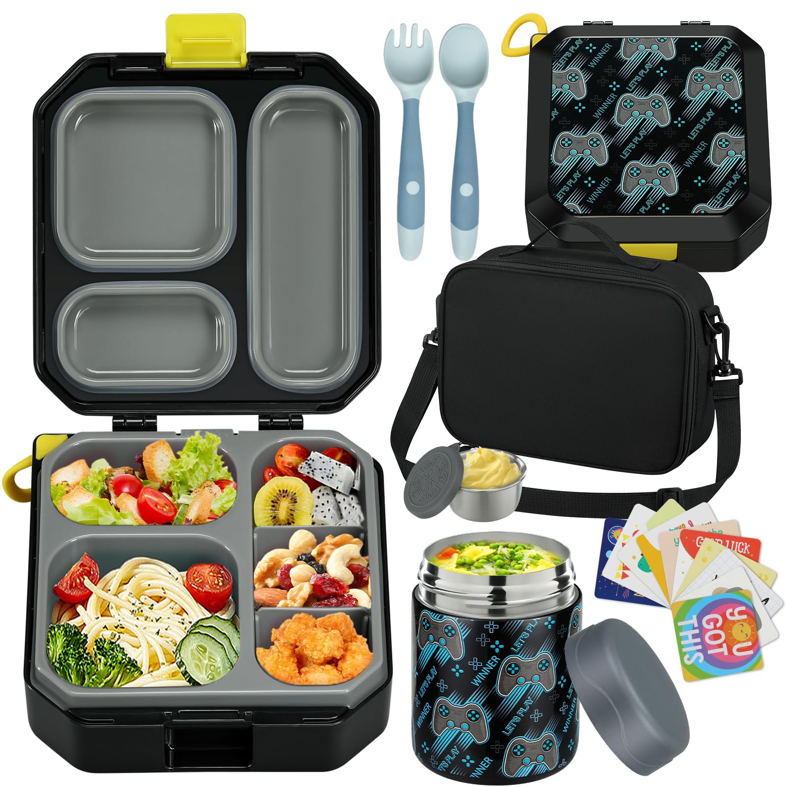 wiwens bento lunch box for kids with open compartments for balanced meals
