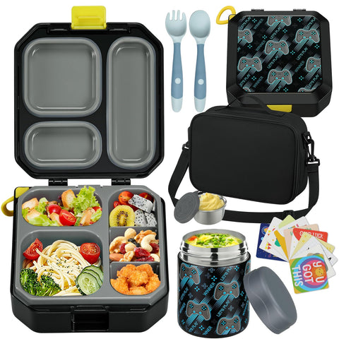 wiwens bento lunch box for kids with open compartments for balanced meals