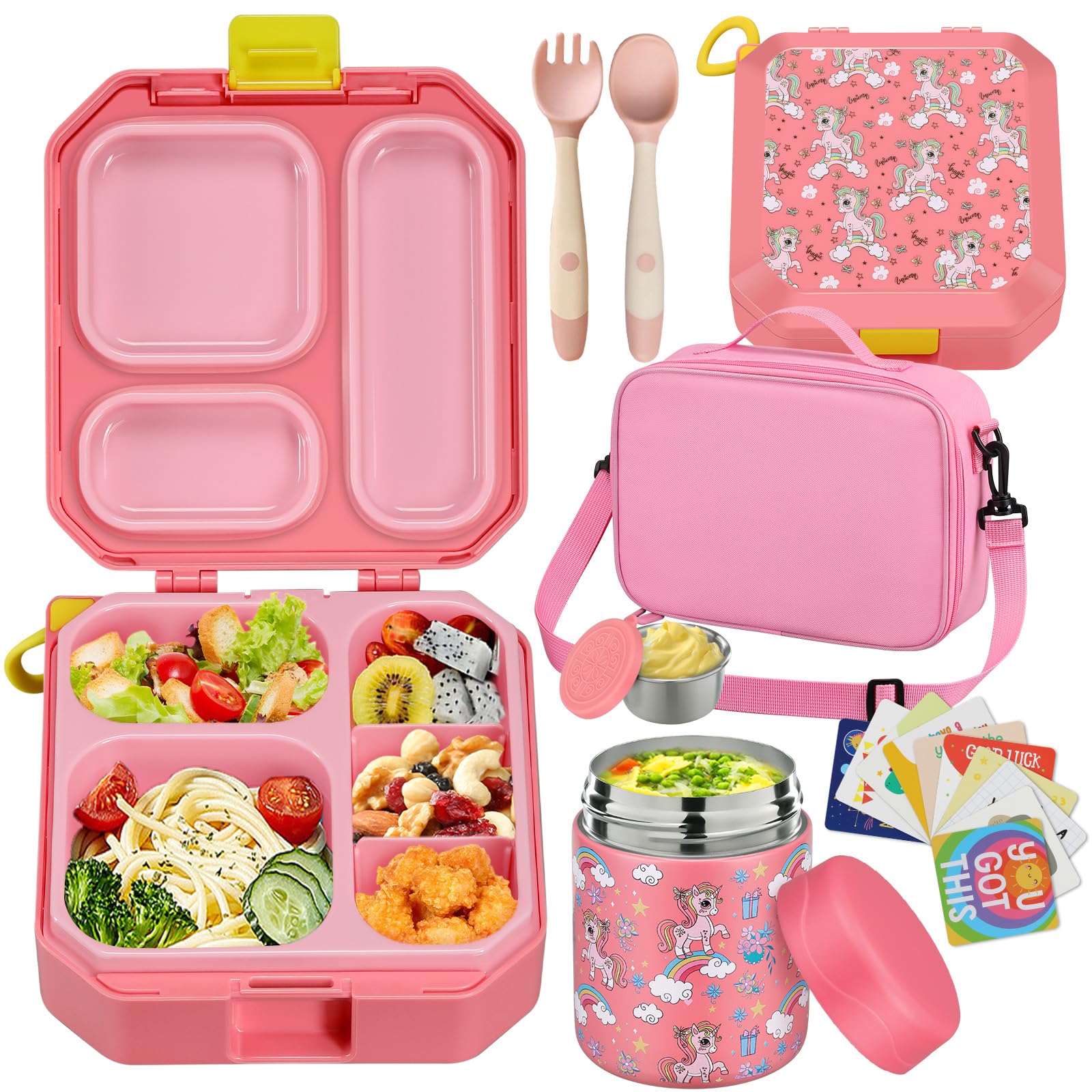 wiwens bento lunch box for kids with colorful compartments for easy meal variety