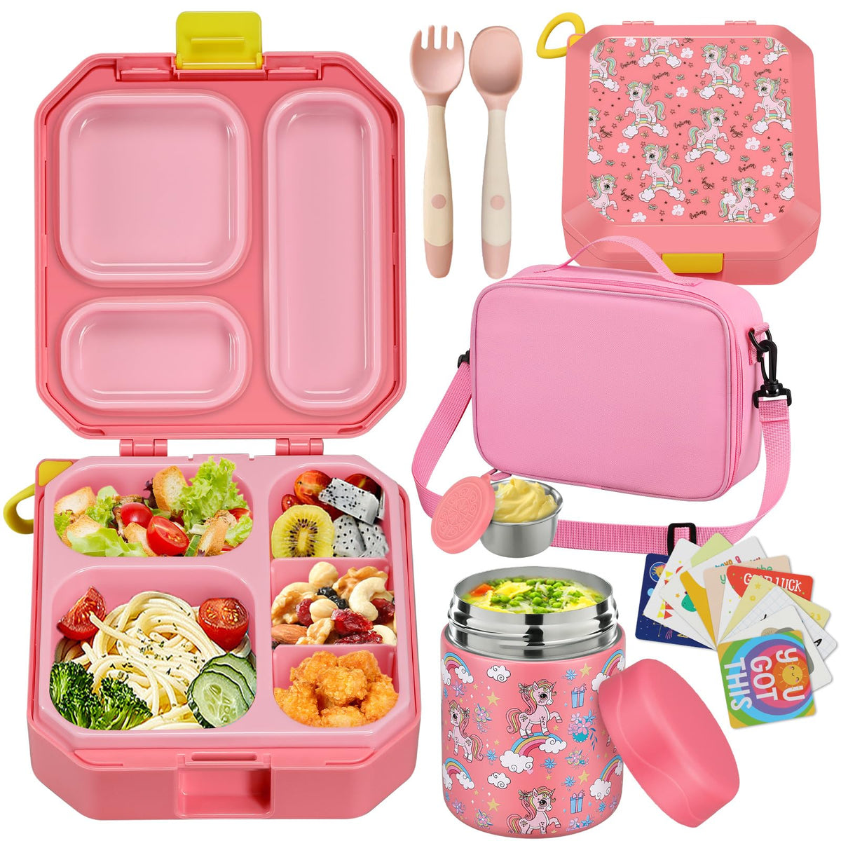 wiwens bento lunch box for kids with colorful compartments for easy meal variety