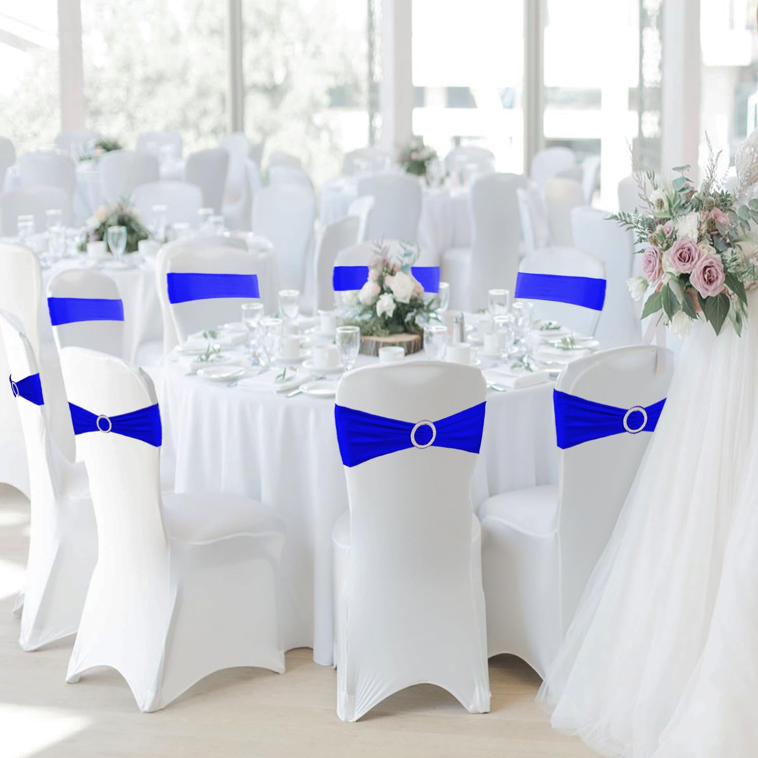 WJWHQ wedding decor sash on chair enhances photos