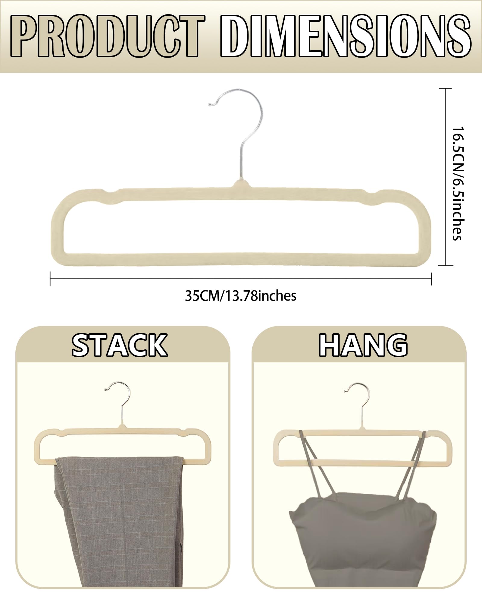 WJWSKI velvet hangers with connector hooks maximize closet vertical space.
