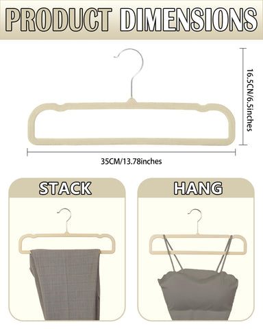 WJWSKI velvet hangers with connector hooks maximize closet vertical space.