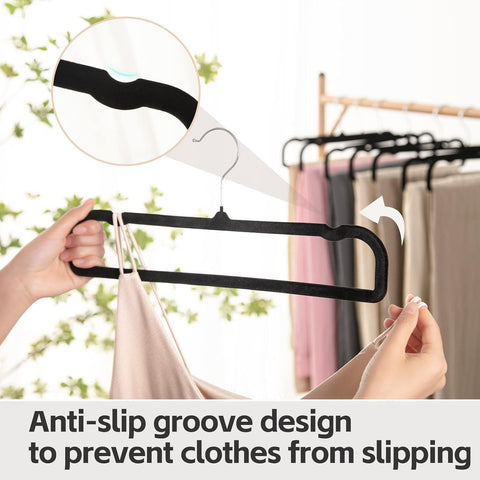 WJWSKI non-slip velvet surface protects fabrics from creasing and sliding.