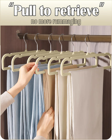 WJWSKI velvet hangers with notched shoulders for versatile garments.