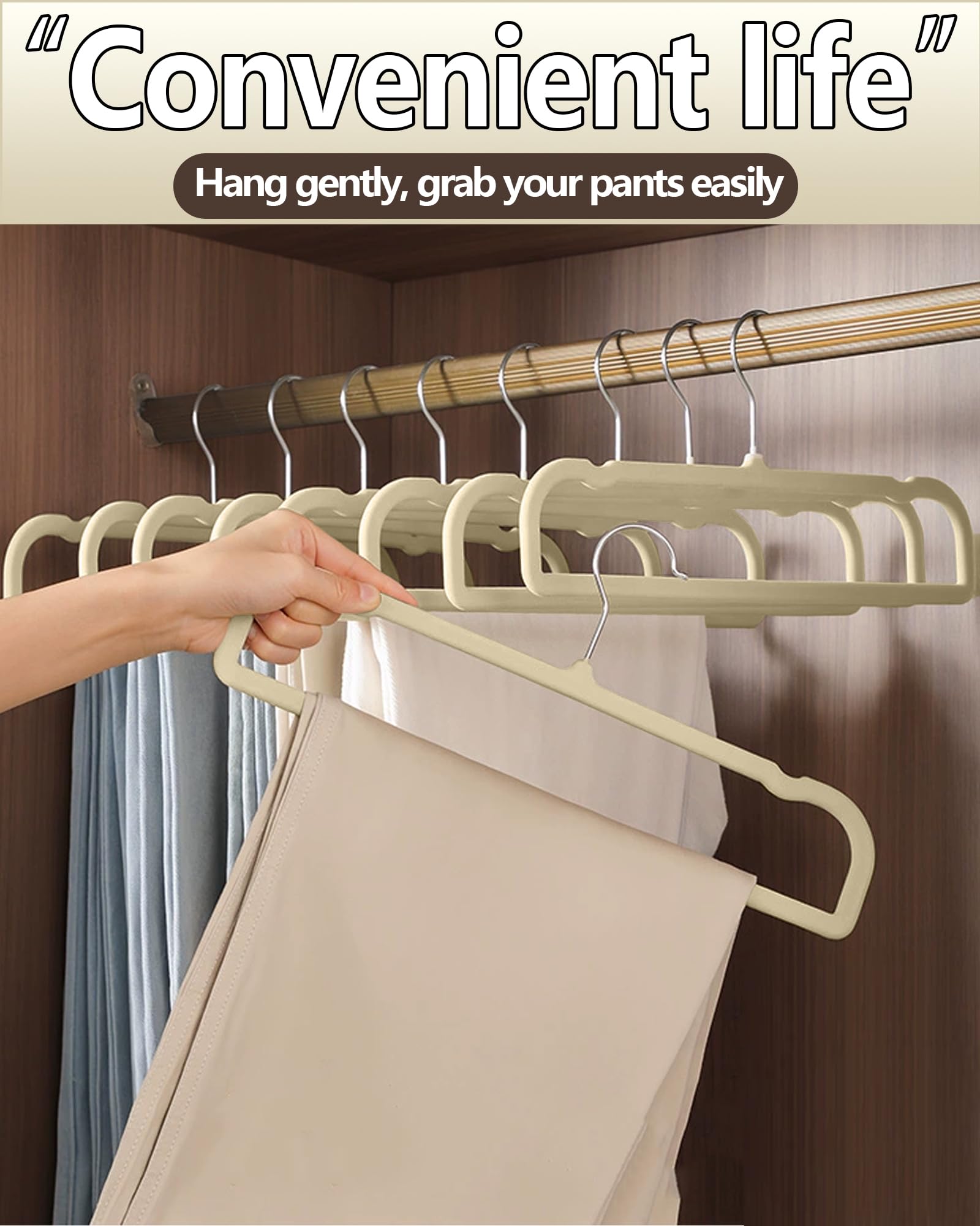 WJWSKI velvet finish protects fabrics from creasing and slipping.