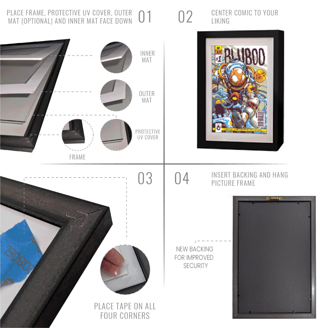 WKG Brands inner mat acid-free option for a slimmer display look