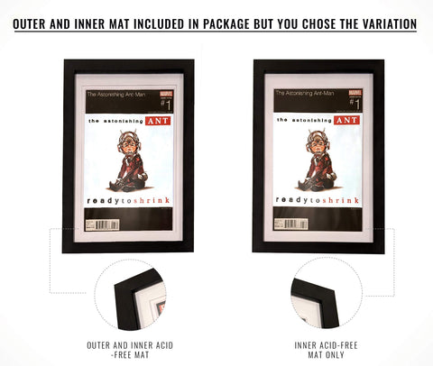 WKG Brands Comic Frame 2 Pack side profile showing slim MDF build and wall-ready design