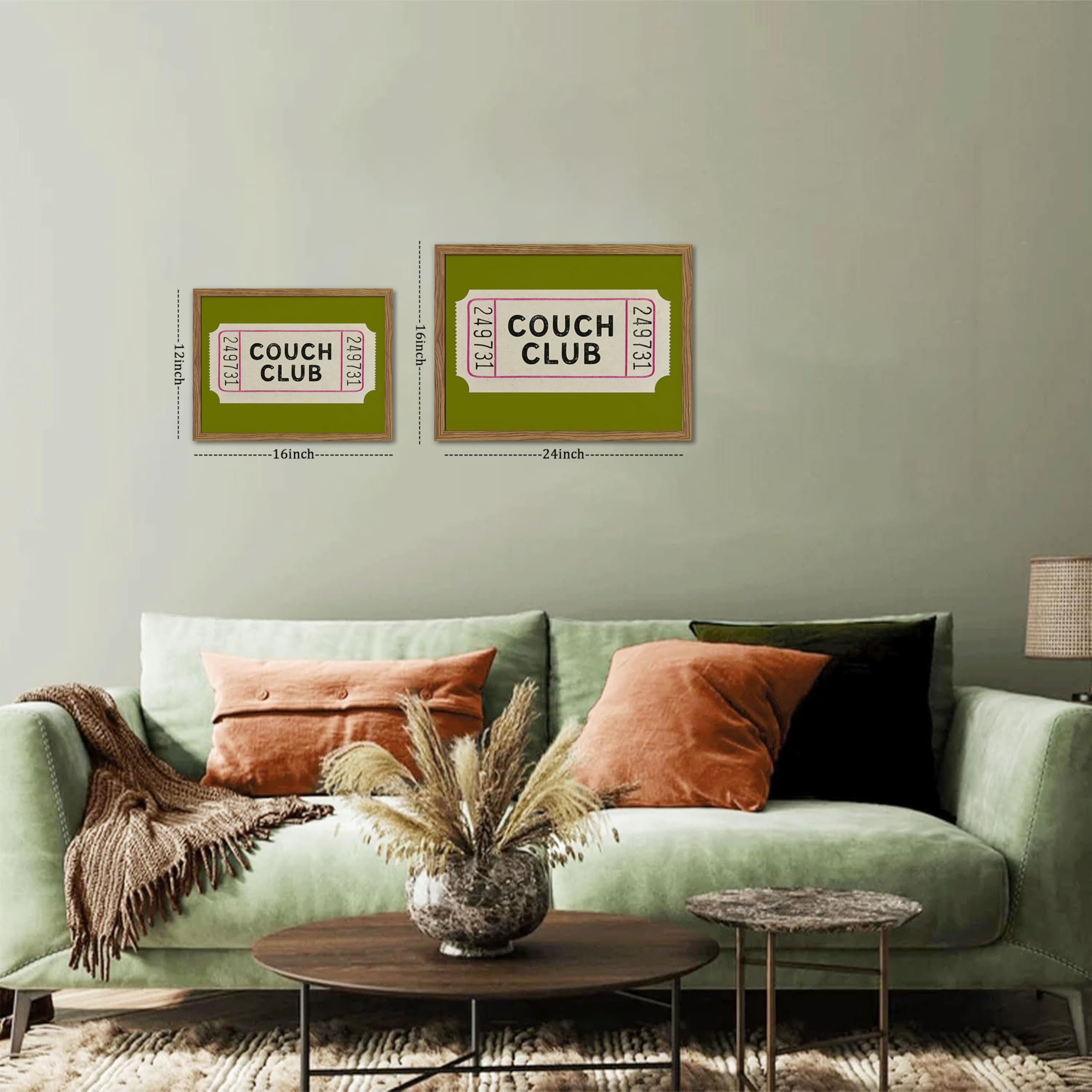 WLHARTT minimalist green wall art versatile decor for living room or entryway.