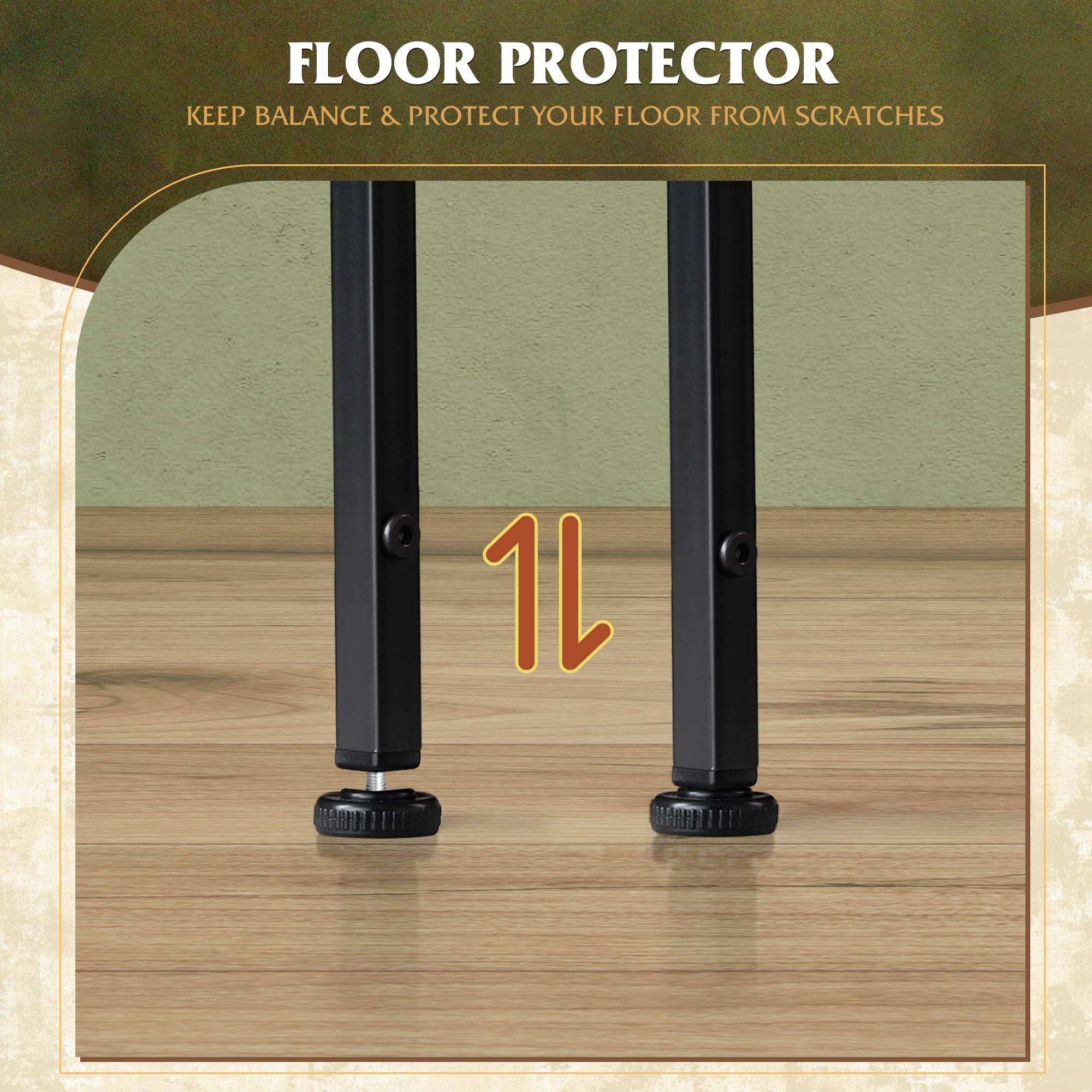 WLIVE 15mm steel frame with cross supports boosts durability.