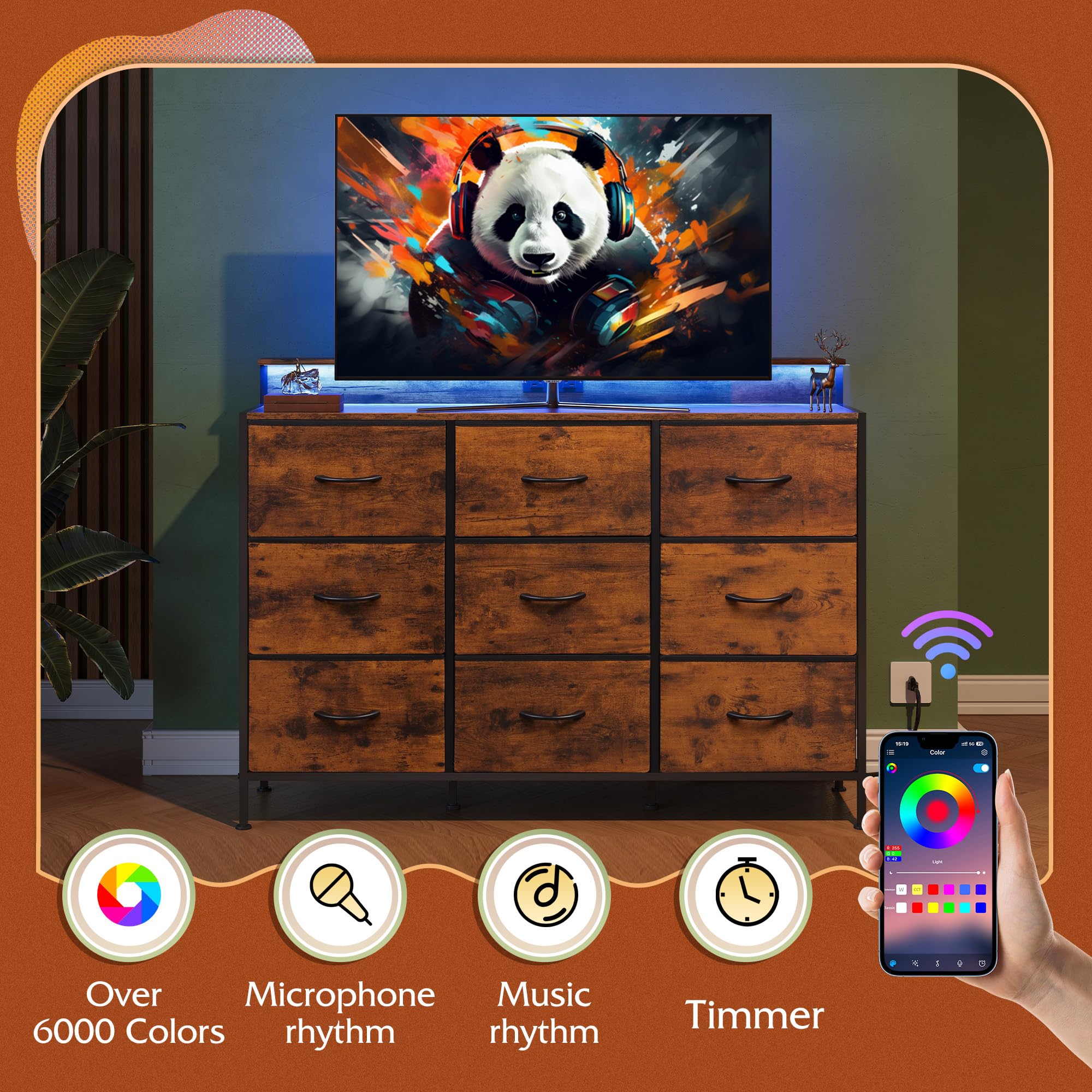 WLIVE 55-inch TV-ready stand with sturdy surface
