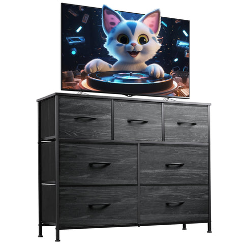 WLIVE 7-drawer dresser assembly shows sturdy frame for organized storage