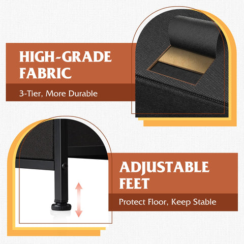 WLIVE dresser with four adjustable feet protects floors during use