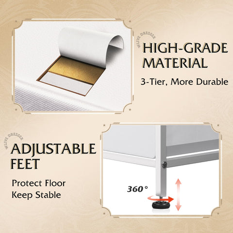 WLIVE easy-assembly dresser with clear instructions and included tools