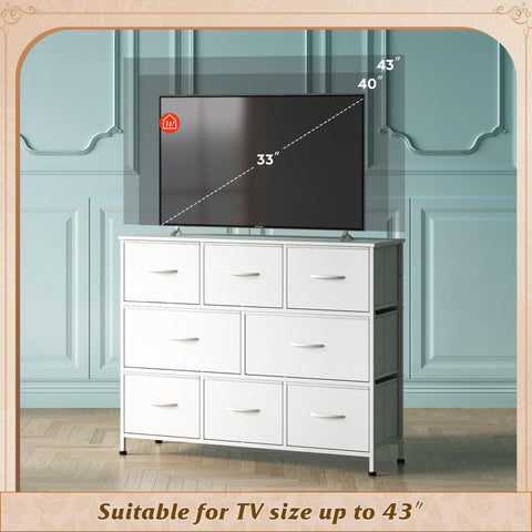 WLIVE 8-drawer dresser used in living room for versatile storage and style