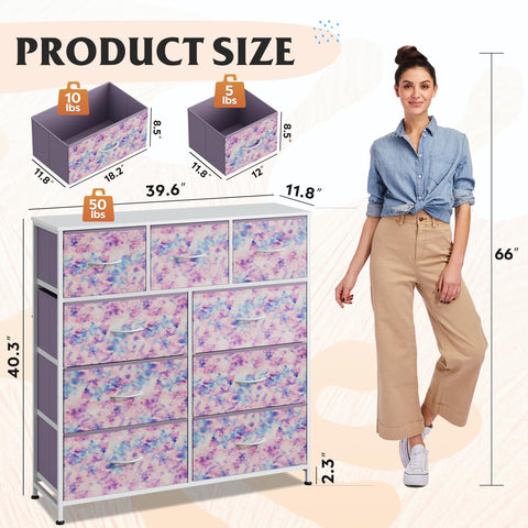 WLIVE breathable fabric drawers suitable for family storage