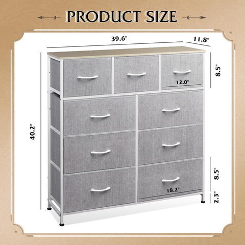 WLIVE 39.6in L x 11.8in W x 40.2in H tall storage unit fits compact spaces.