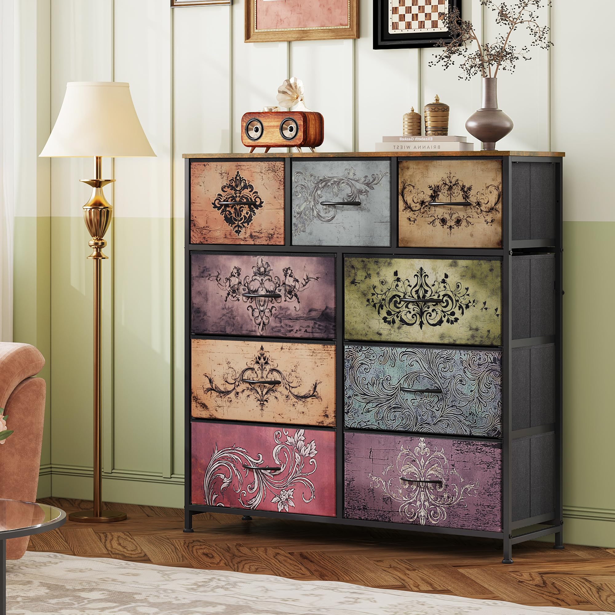 WLIVE 9-drawer dresser package with easy-assembly hardware
