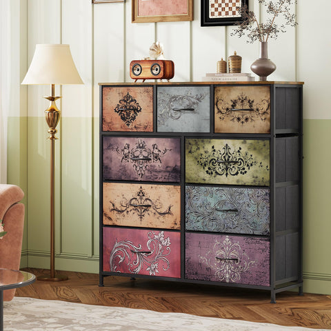 WLIVE 9-drawer dresser package with easy-assembly hardware