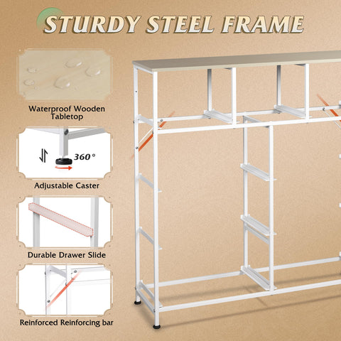 WLIVE dresser easy pull handle detail for quick access.